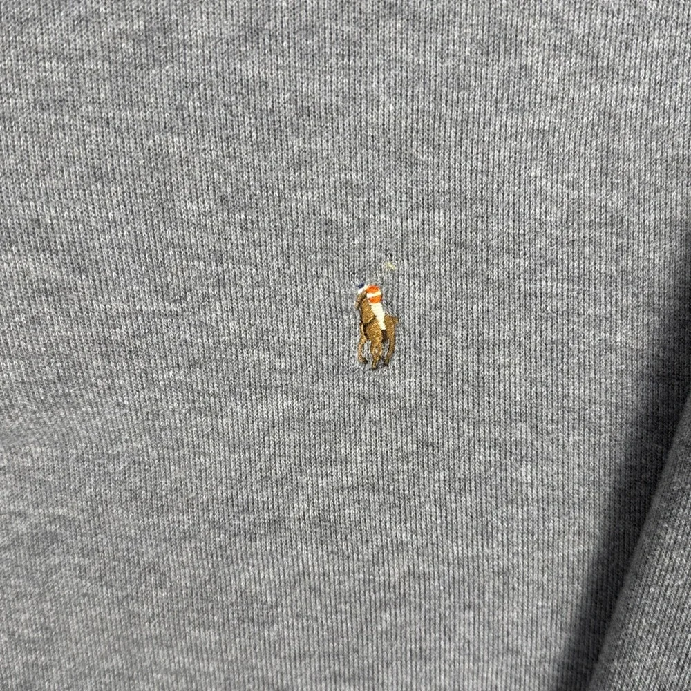 Polo Ralph‎ Lauren Estate Rib Mens XXL 1/4 Zip Gray Pullover Tri-Color Pony LS